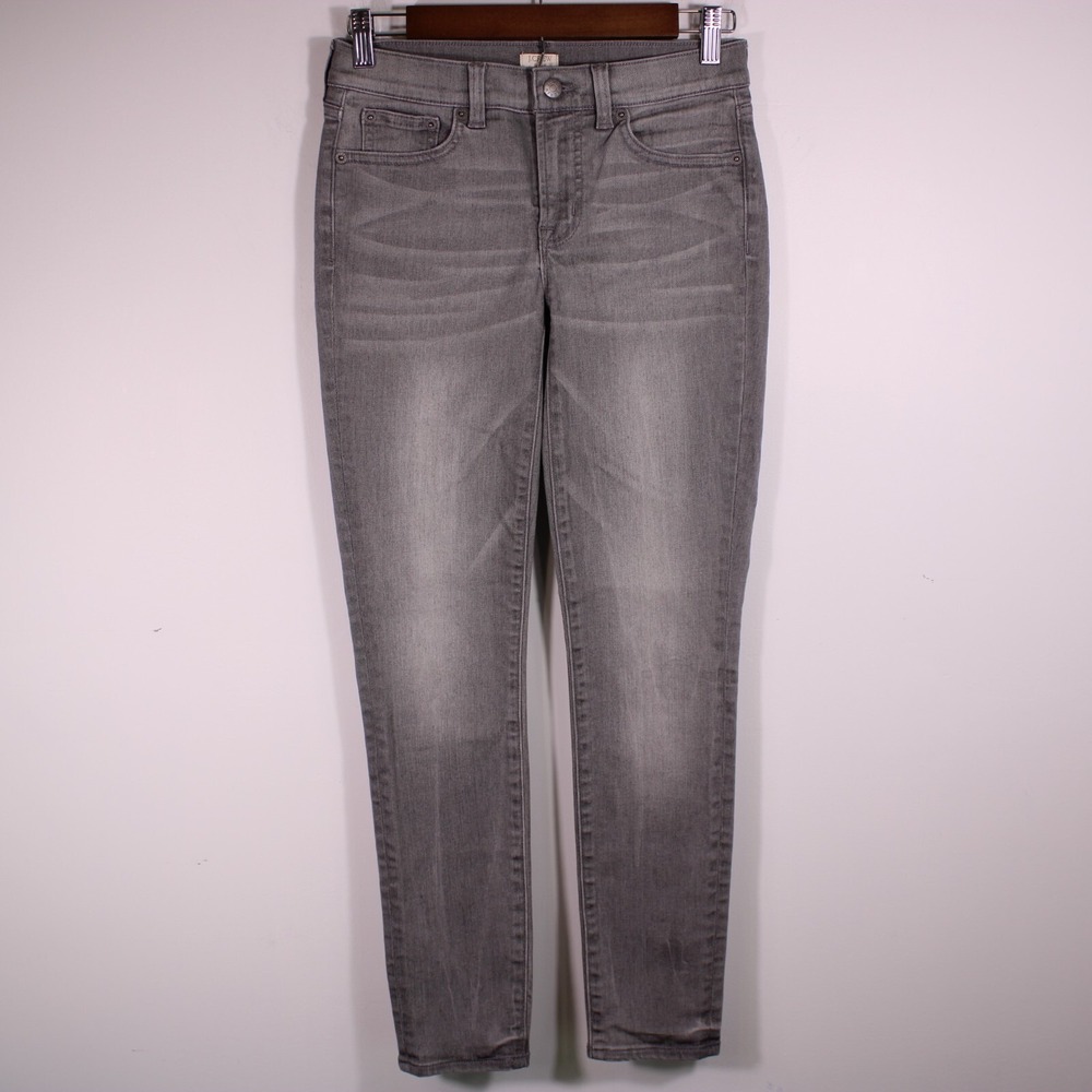J. Crew Jeans Womens Size 25‎ Gray Preppy Grungy Faded Stretch Denim Fits28x27